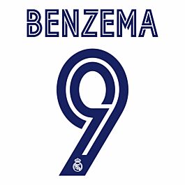 Flocage Nameset BENZEMA #9 Real Madrid 2019-2020 Domicile. 