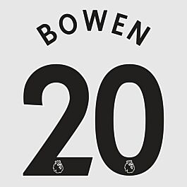 UFFICIALE West Ham Bowen 20 PREMIER LEAGUE NAME SET Avery Dennison 2022/23 via 