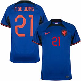 22-23 Holland Away Shirt + F. De Jong 21 (Official Printing)