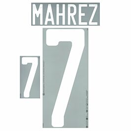 CAN Nameset Flocage MAHREZ #7 Algerie Extérieur Avec Patch Champion D’Afrique 