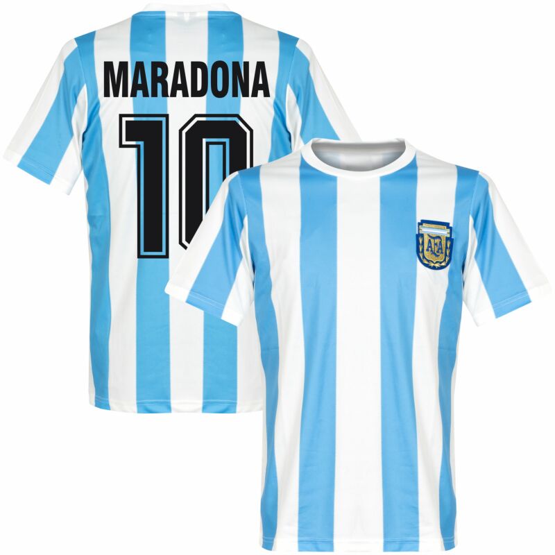 Argentina Mexico 1986 Maradona Fußball Trikot Jersey Vintage Retro Shirt Home 
