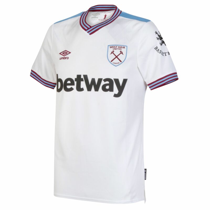 Kids Umbro 2019-2020 West Ham Away Football Soccer T-Shirt 