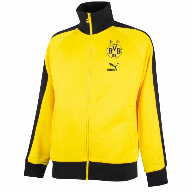 Puma Borussia Dortmund Heritage T7 Track Jacket   Yellow