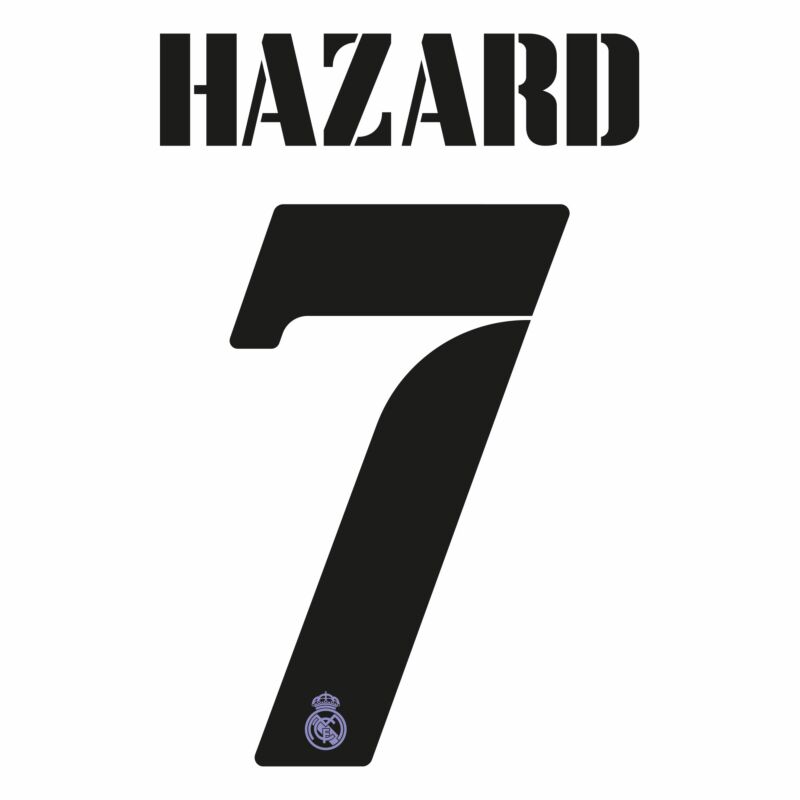 Flocage Nameset HAZARD #7 Real Madrid 2019-2020 Extérieur Away. 