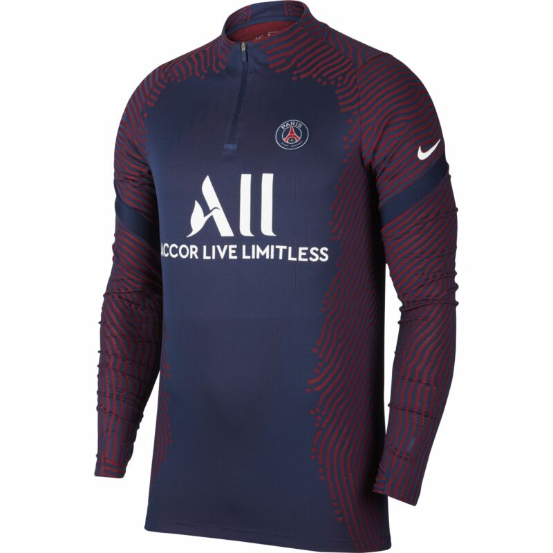 Executable Assumption Untouched Nike PSG VaporKnit Strike Drill Top - Navy/Red 2020-2021