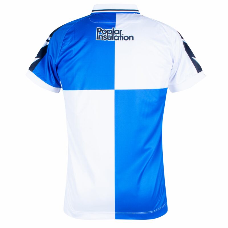 Macron fútbol Bristol Rovers hogar camiseta 2020 2021 caballeros Home camiseta azul blanco