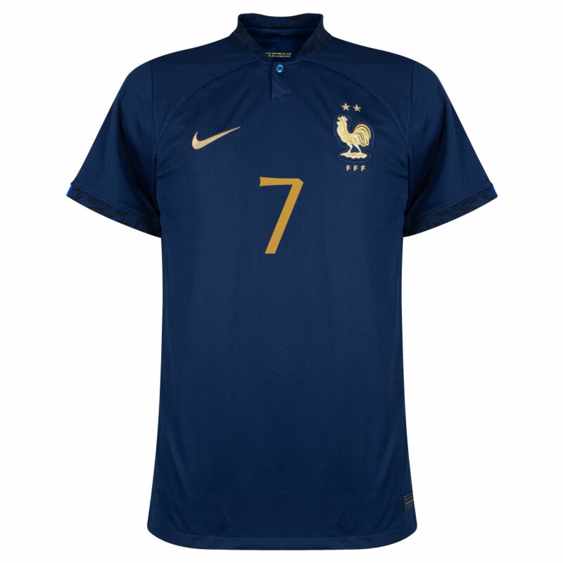 Nike France Home Griezmann 7 Jersey 2022-2023 (Official Printing)