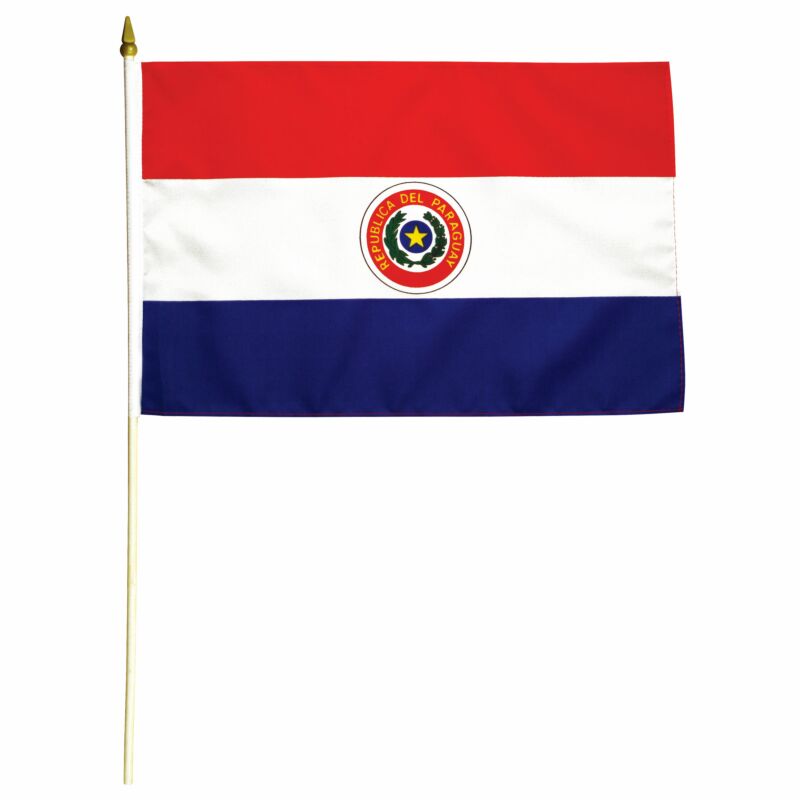 AZ FLAG Bandera de Mesa de Paraguay 21x14cm BANDERINA de DESPACHO PARAGUAYA 14 x 21 cm 