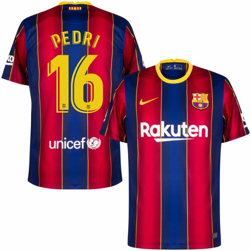 Nike Camiseta Barcelona Pedri 16 Local 2020-2021 (Dorsal Oficial)