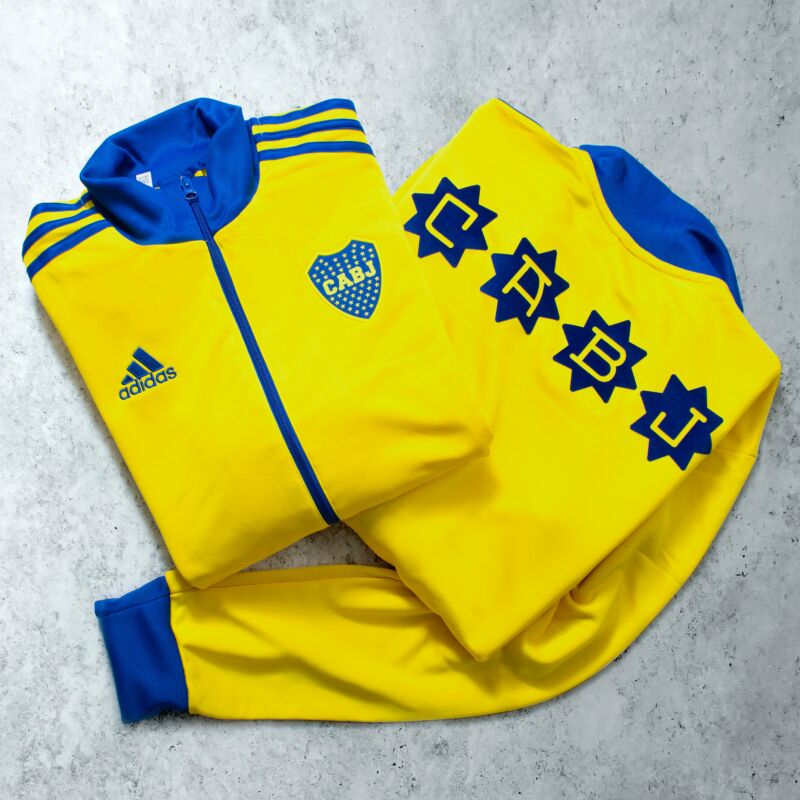 adidas Boca Juniors 3 Stripes 21/22 Jacket Yellow