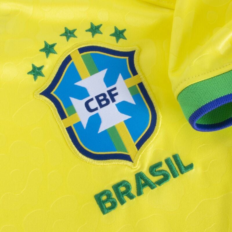 Nike Brazil Home Vini Jr 20 Jersey 2022-2023 (Official Printing)