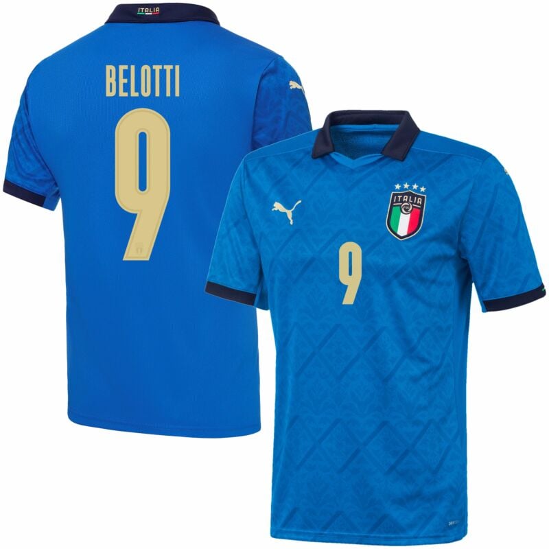T-Shirt Italien Trikot Italien Belotti 9 Blau Erwachsene Kind Hahn 