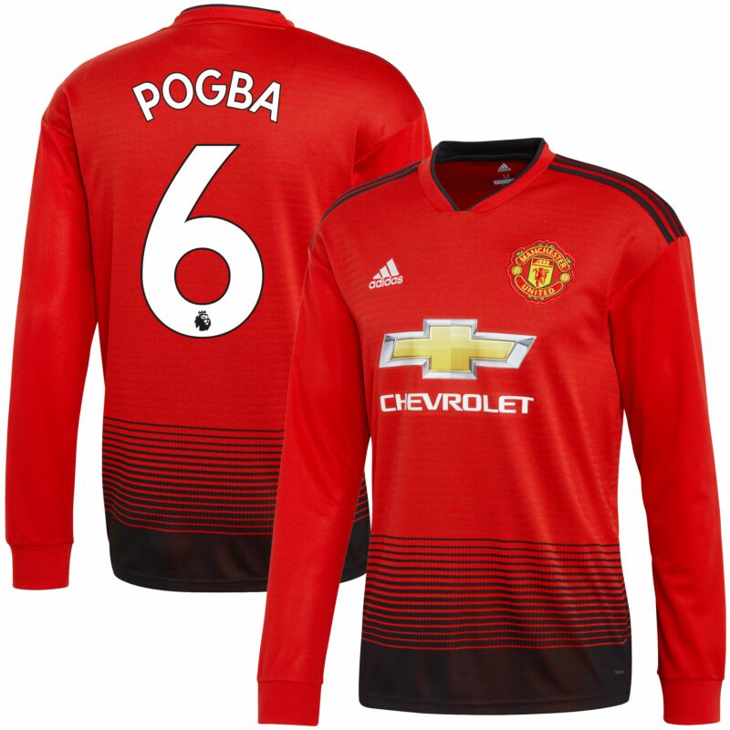 Aizer Do Manchester United 2018/2019 Season #6 Pogba Mens Commemorative Limited Edition Soccer Jersey 