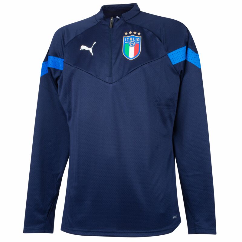 Puma, Italy Home Shirt 2022/2023 Mens, Blue