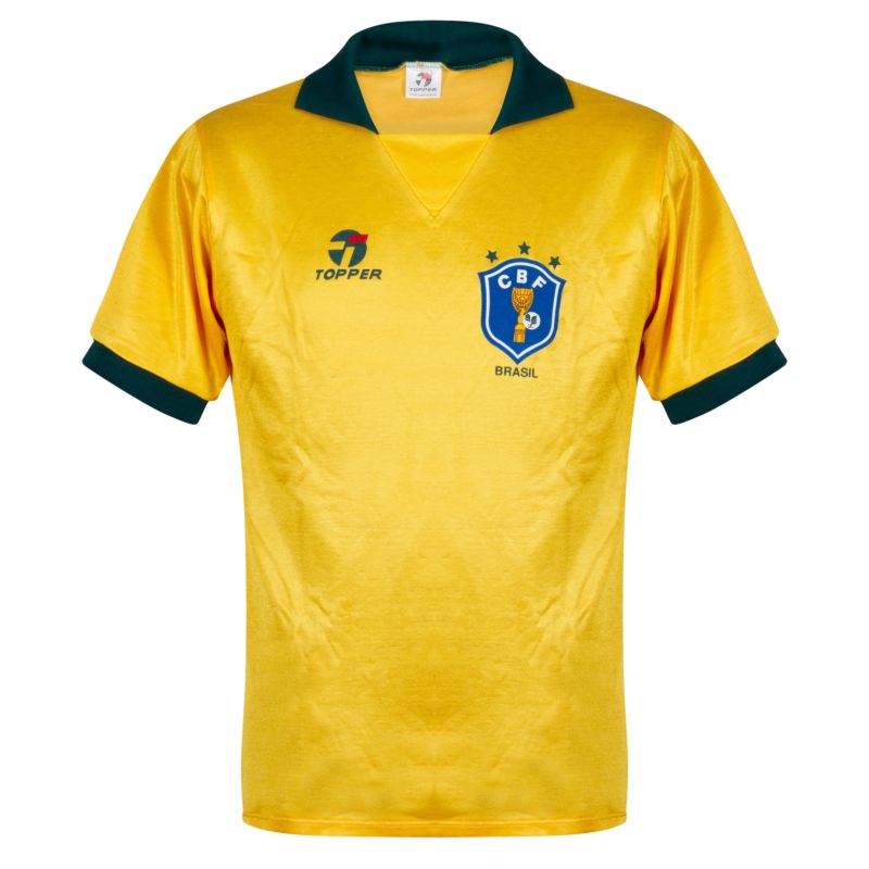 Schouderophalend Zich afvragen tunnel Topper Brazil 1988-1990 Home Jersey S/S - USED Condition (Great) - Size XL
