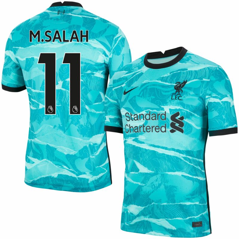 Liverpool M.SALAH #11 2020-2021 Champions league Black Nameset Player Size NEW 