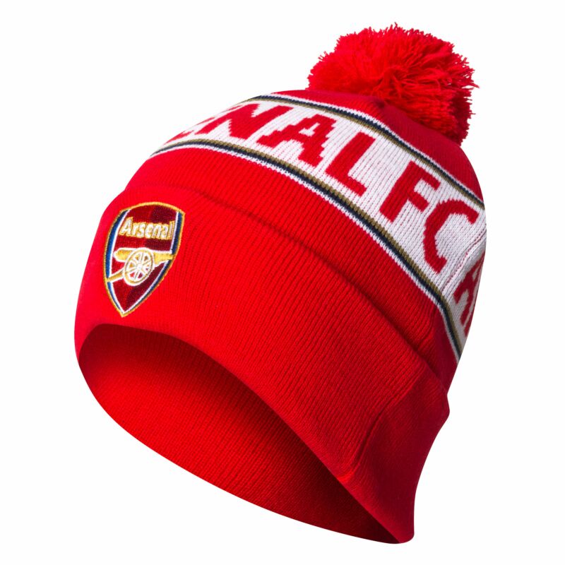 Portico afsked kyst Arsenal Text Cuff Beanie Hat - Red/White