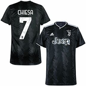 22-23 Juventus Away Shirt + Chiesa 7 (Official Printing)