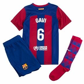 23-24 Barcelona Home Mini Kit + Gavi 6 (La Liga)