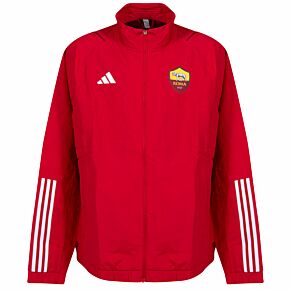 23-24 AS Roma Pre-Match Training Jacket - Red