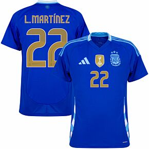 24-25 Argentina Away Shirt + L.Martínez 22 (Official Printing)