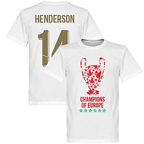Liverpool Trophy Henderson 14 Champions of Europe Tee - White