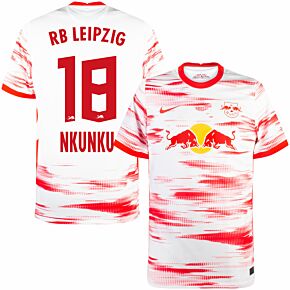 21-22 RB Leipzig Home Shirt + Nkunku 18 (Official Printing)