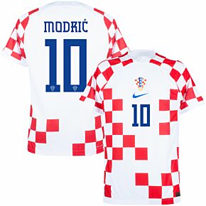 22-23 Croatia Dri-Fit ADV Match Home Shirt + Modrić 10 (Official Printing)