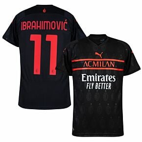 21-22 AC Milan 3rd Shirt + Ibrahimović 11 (Official Printing)
