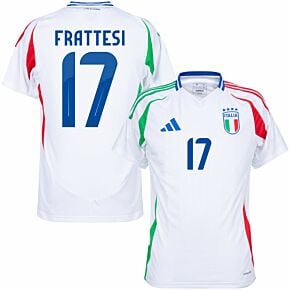 24-25 Italy Away Shirt + Frattesi 17 (Official Printing)