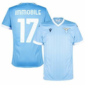21-22 Lazio Home Match Shirt + Immobile 17 (Official Printing)