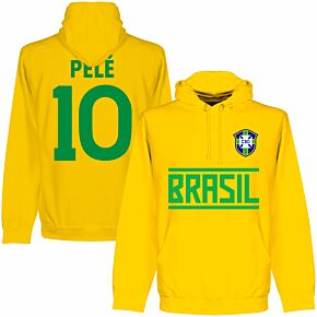 Brazil Pelé 10 Team Hoodie - Yellow