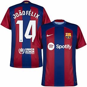 23-24 Barcelona Home Shirt + João Félix 14 (La Liga)