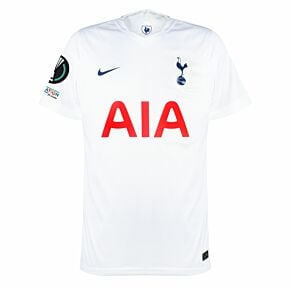 21-22 Tottenham Home Shirt + Europa Conference League + Foundation Patch Set