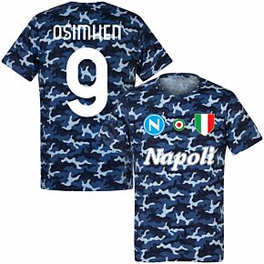 Napoli Team Min Osimhen 9 T-shirt - Camo Blue