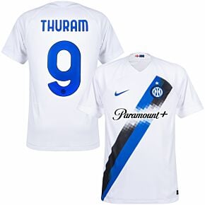 23-24 Inter Milan Away Shirt + Thuram 9 (Official Printing)