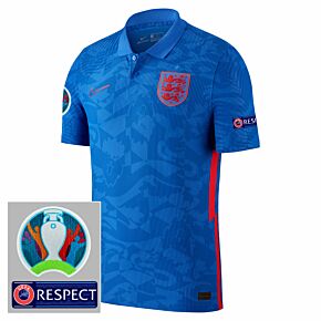 20-21 England Vapor Match Away Shirt + Official Euro 2020 Patches