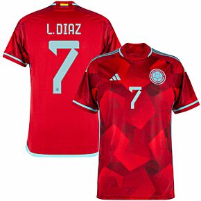 22-23 Colombia Away Shirt + L.Diaz 7 (Official Printing)