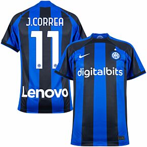 22-23 Inter Milan Home Shirt + J.Correa 11 (Official Printing)