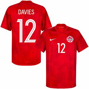20-21 Canada Home Shirt + Davies 12 (Fan Style Printing)