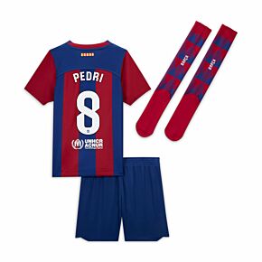 23-24 Barcelona Home Mini Kit + Pedri 8 (La Liga)