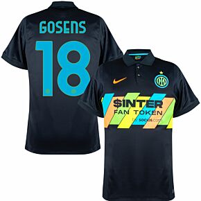 21-22 Inter Milan 3rd Shirt + Gosens 18 (Official Printing)