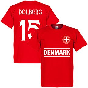 Denmark Dolberg 15 Team Tee - Red