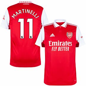 22-23 Arsenal Home Shirt + Martinelli 11 (Premier League)