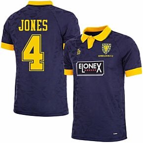 94-95 Wimbledon FC Retro Shirt + Jones 4 (Retro Flock Printing)