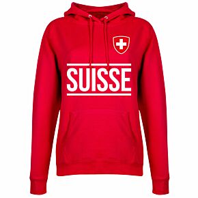 Switzerland Team Womens Hoodie - Red