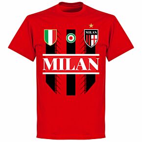 Milan Team Striped T-shirt - Red
