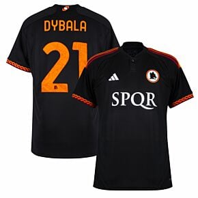23-24 AS Roma 3rd Shirt incl. SPQR Sponsor + Dybala 21 (Official Printing)