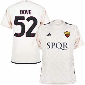 23-24 AS Roma Away Shirt incl. SPQR Sponsor + Bove 52 (Official Printing)