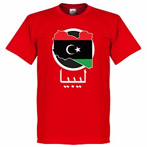 Libya Map Tee - Red
